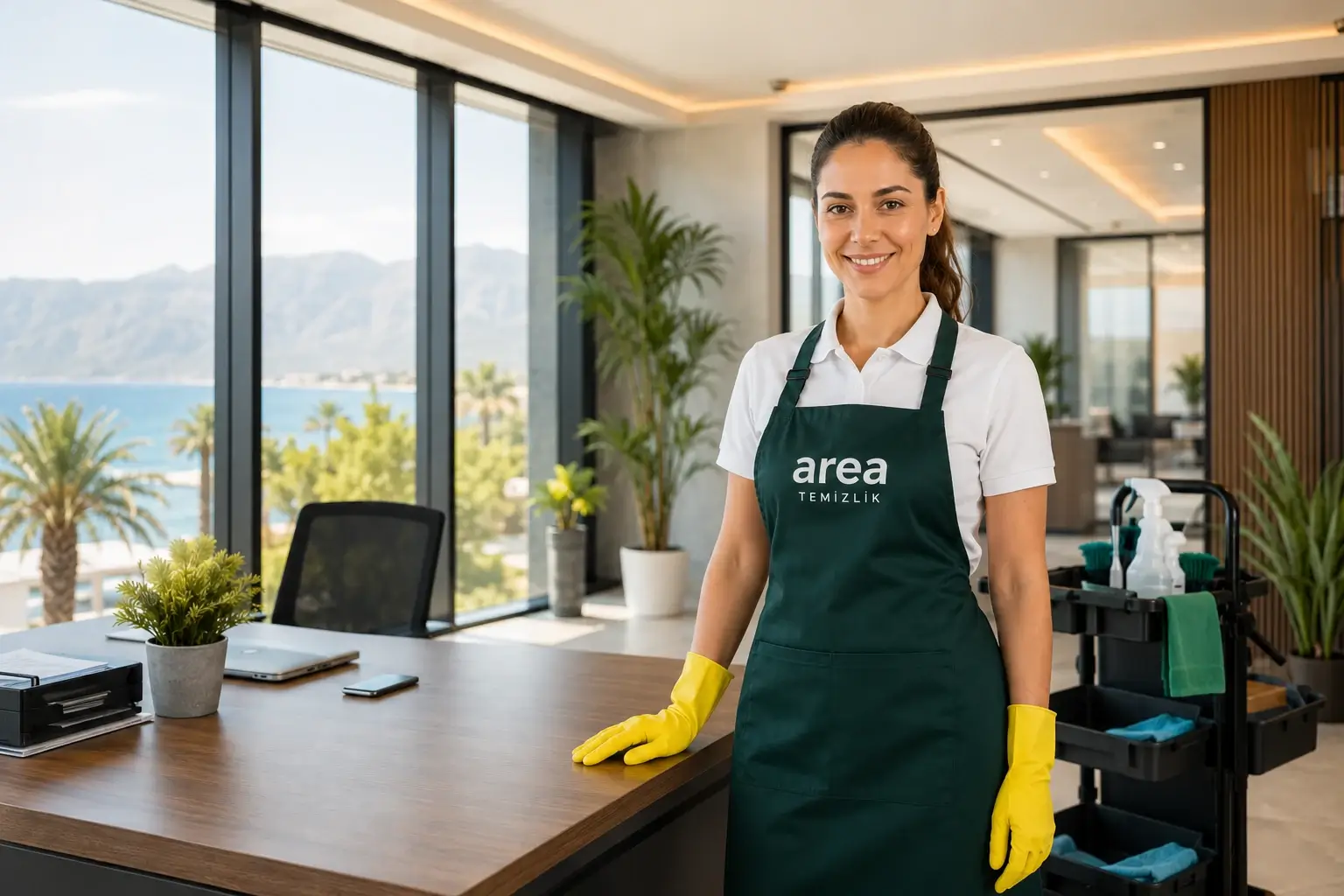 Antalya temizlik firmaları arasında Area Temizlik’in ev, ofis, apartman ve inşaat sonrası temizlik hizmet anlayışını temsil eden premium temizlik görseli